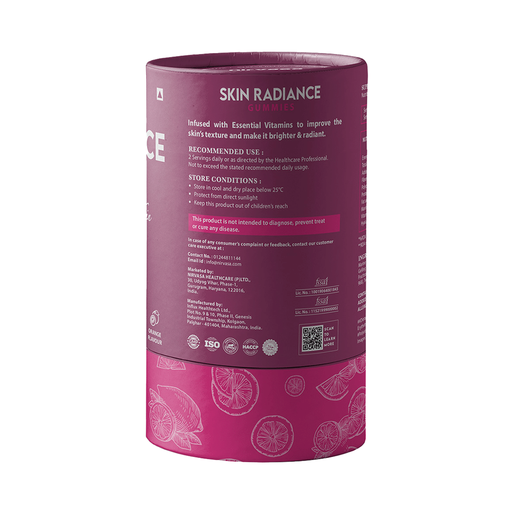 Nirvasa Skin Radiance Gummies (60 Each) Orange - Image 3
