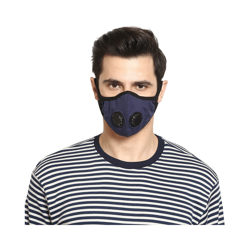 Advind Healthcare Military Grade N99 Mask with 2 Valves Large Blue - Image 4