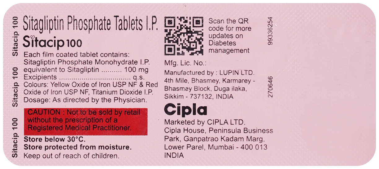 Sitacip 100 Tablet - Image 1