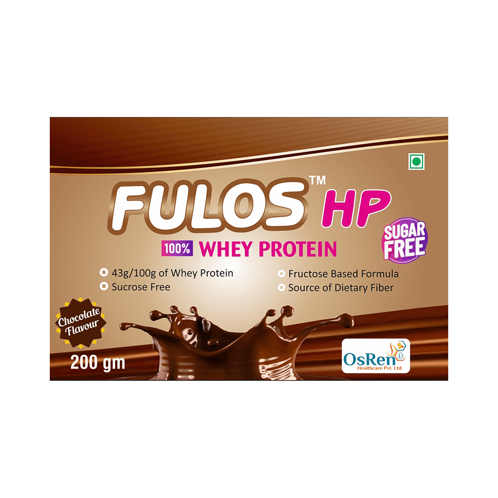 Fulos HP Whey Protein | Sugar Free | Flavour Chocolate Powder - Image 1