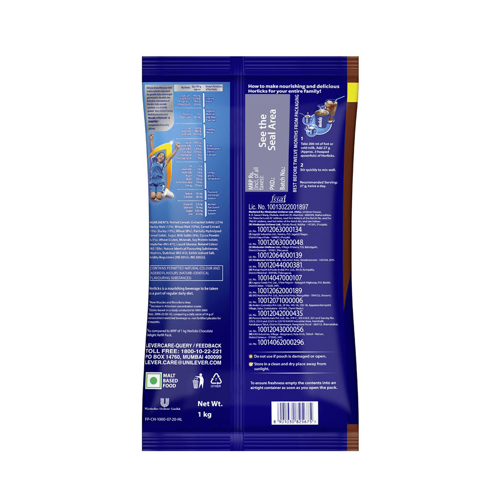 Horlicks Drink with Vitamin C, D & Zinc | For Bones & Metabolism | Flavour Chocolate Delight - Image 2