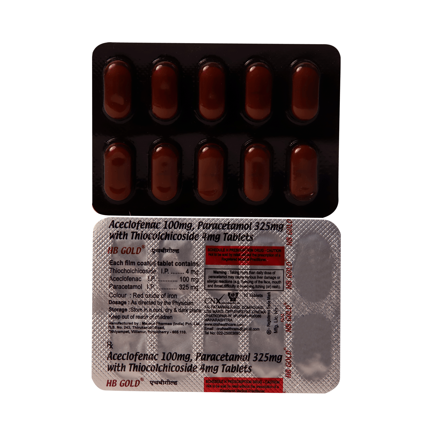 HB Gold 4mg/100mg/325mg Tablet MR - Image 1