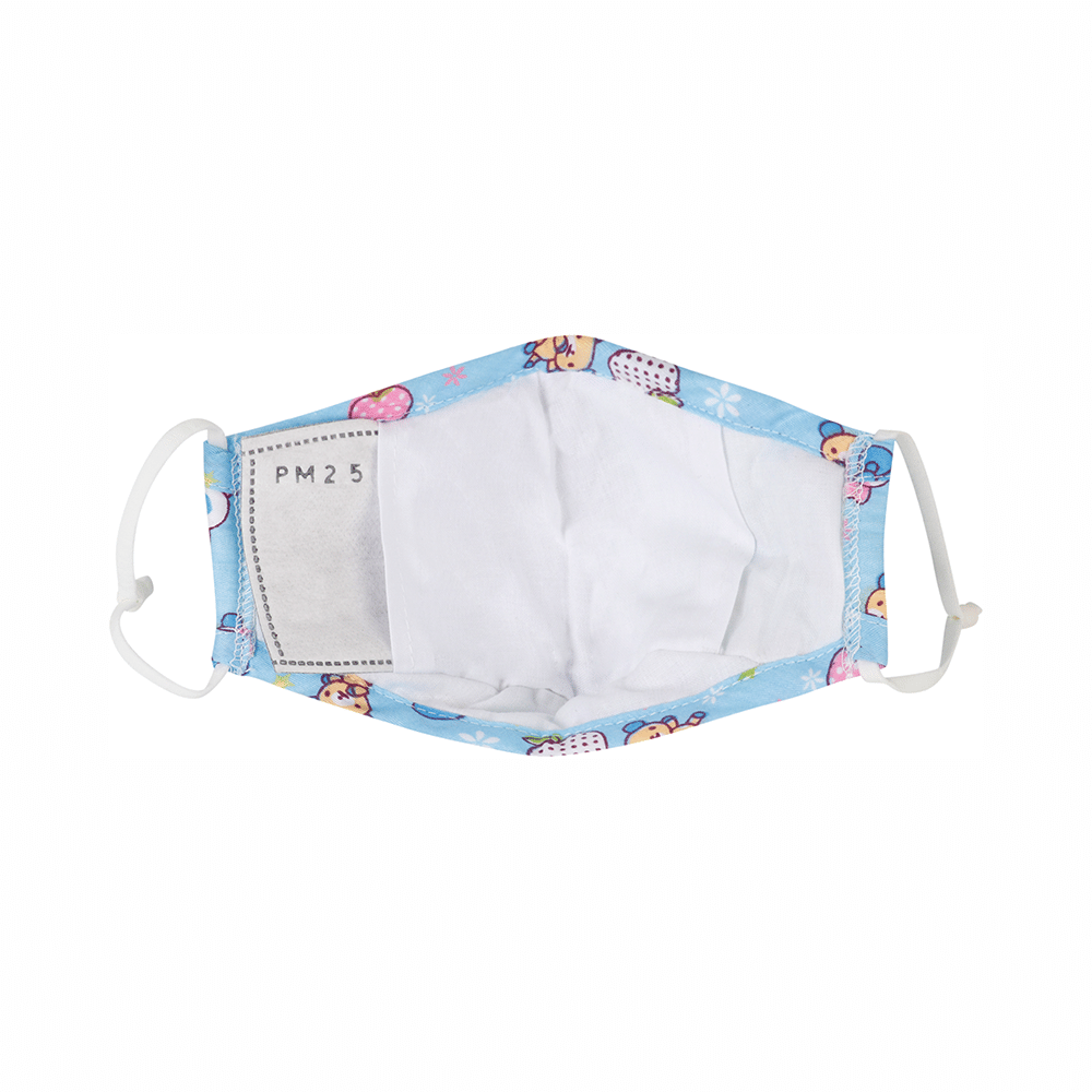 PureMe Kids N95 Washable and Reusable Mask with 4 Activated Carbon Filters Blue - Image 2