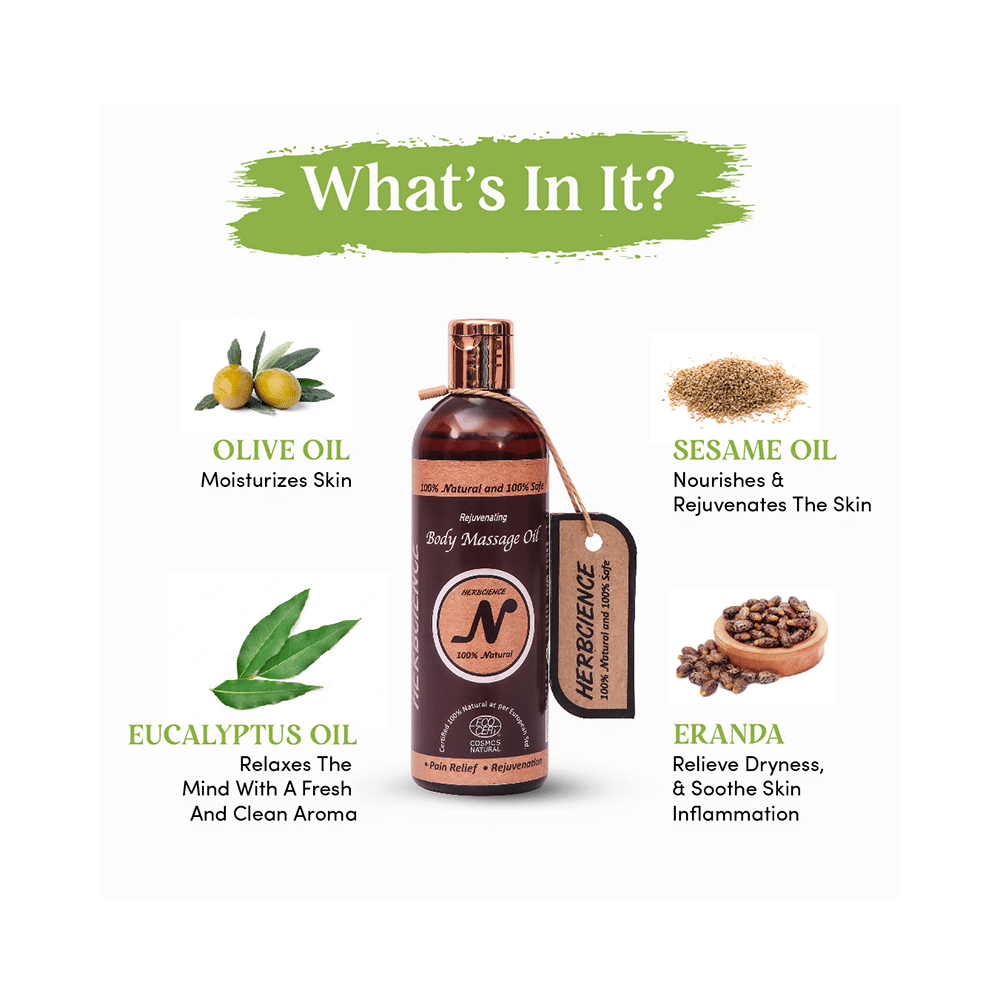 Herbcience Rejuvenating Body Massage Oil - Image 2