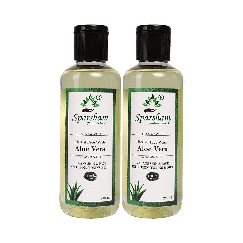 Sparsham Aloe Vera Herbal Face Wash (210ml Each) - Image 1