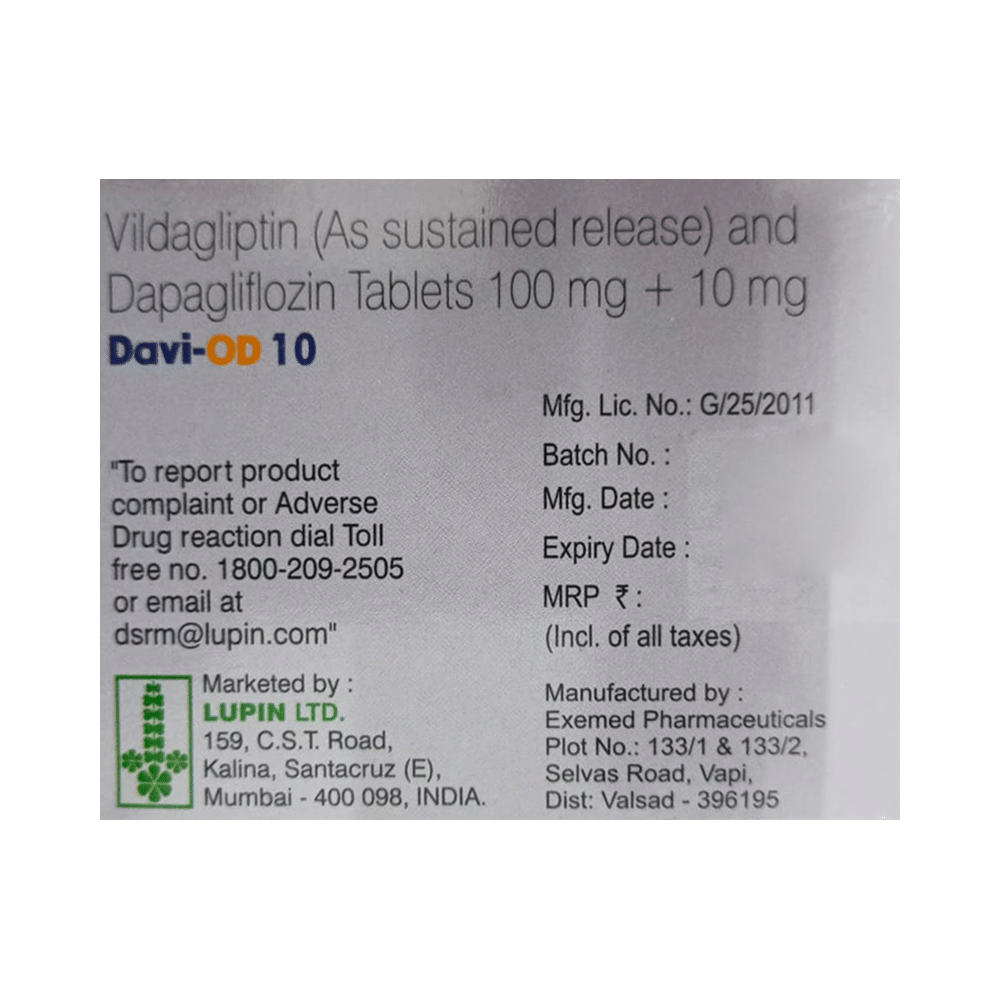 Davi OD 10mg/100mg Tablet SR - Image 2