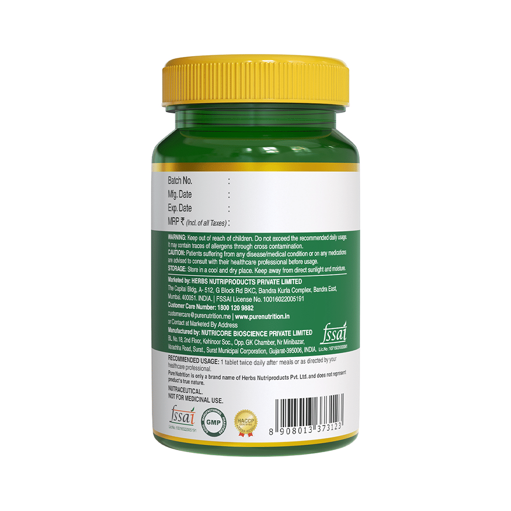 Pure Nutrition Magnesium Glycinate with Zinc for Bones, Muscles & Nerve Health | Veg Tablet - Image 3