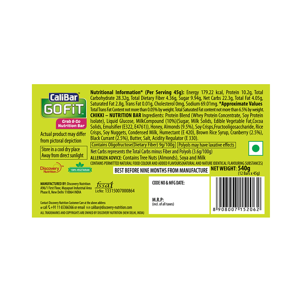 CaliBar Gofit Protein Bar Berry Almond Crisp - Image 2