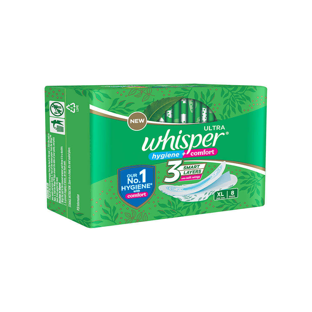 Whisper Ultra Clean Hygiene Comfort Sanitary Pads | Size XL - Image 4