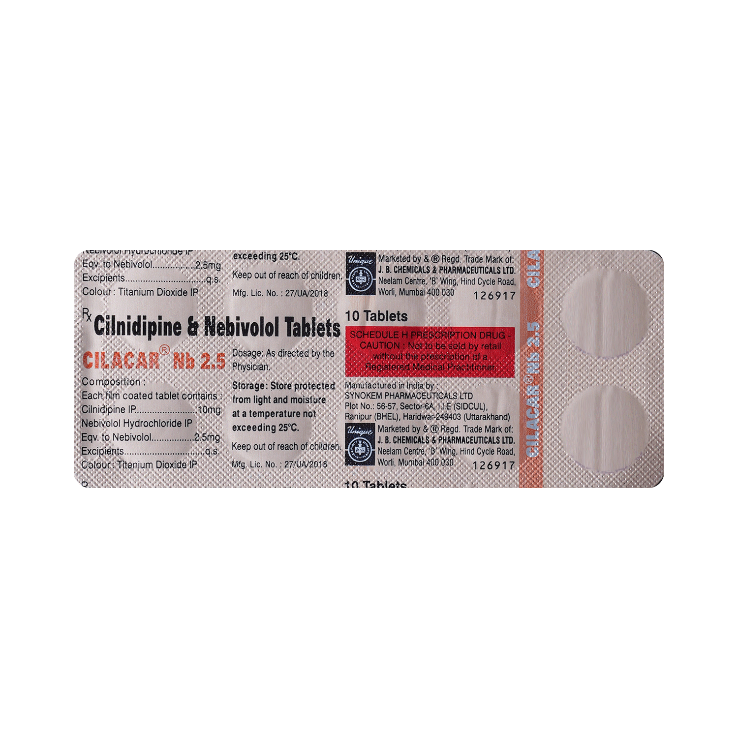 Cilacar NB 2.5 Tablet - Image 5