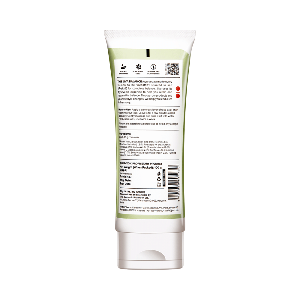 Jiva Ayurveda Neem Mud Pack Natural Cleanser (100gm Each) - Image 2