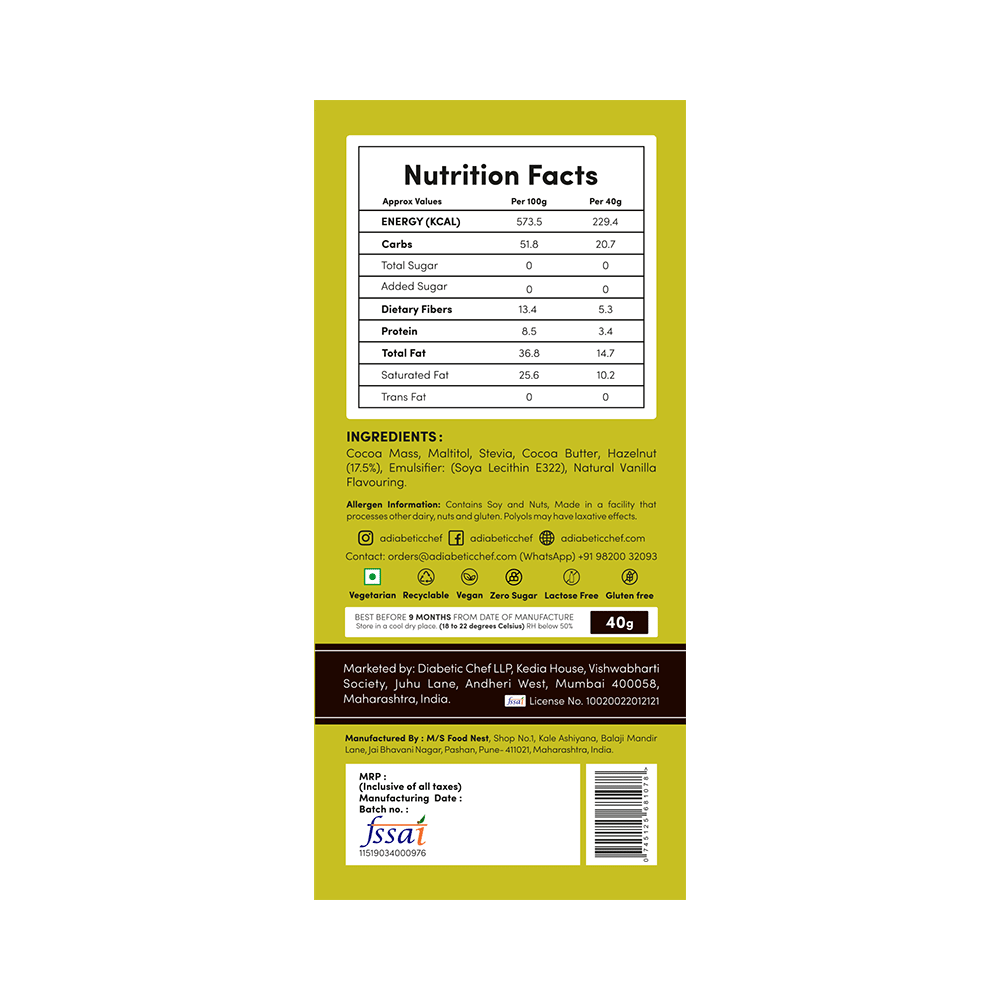 A Diabetic Chef Chocolate (40gm Each) Best Seller Pack - Image 4