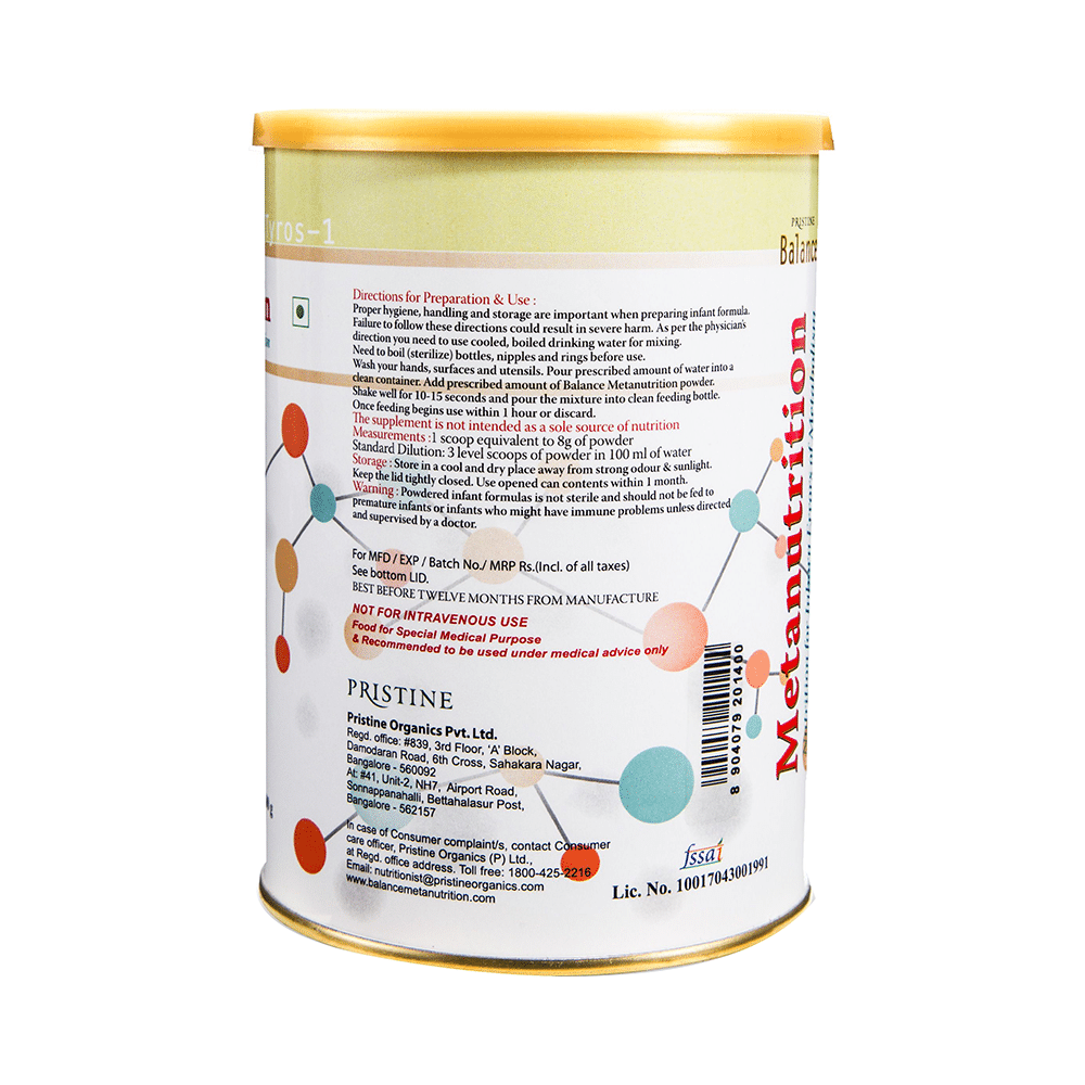 Pristine Balance Metanutrition Tyros 1 (Upto 3 Years) for Metabolism | Flavour Powder Vanilla - Image 3