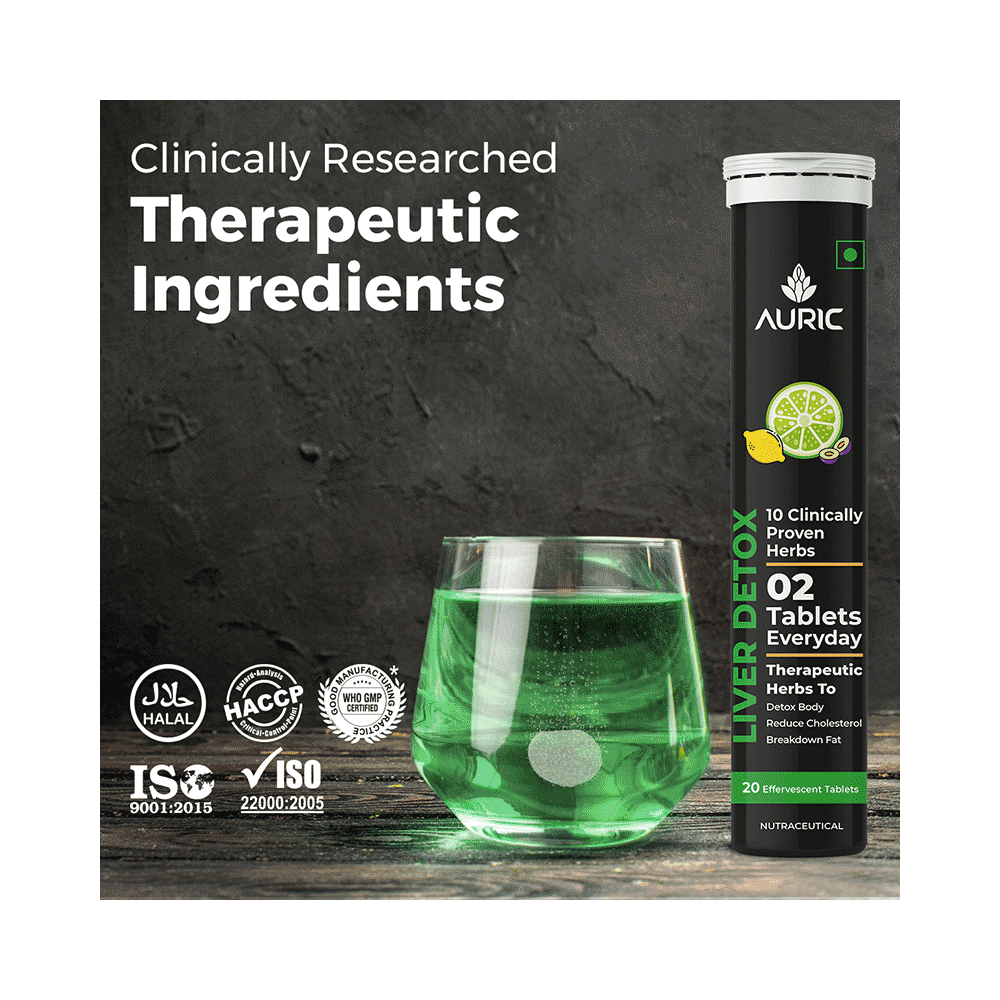 Auric Liver Detox Effervescent Tablet  with Ayurvedic Herbs (20 Each) - Image 9