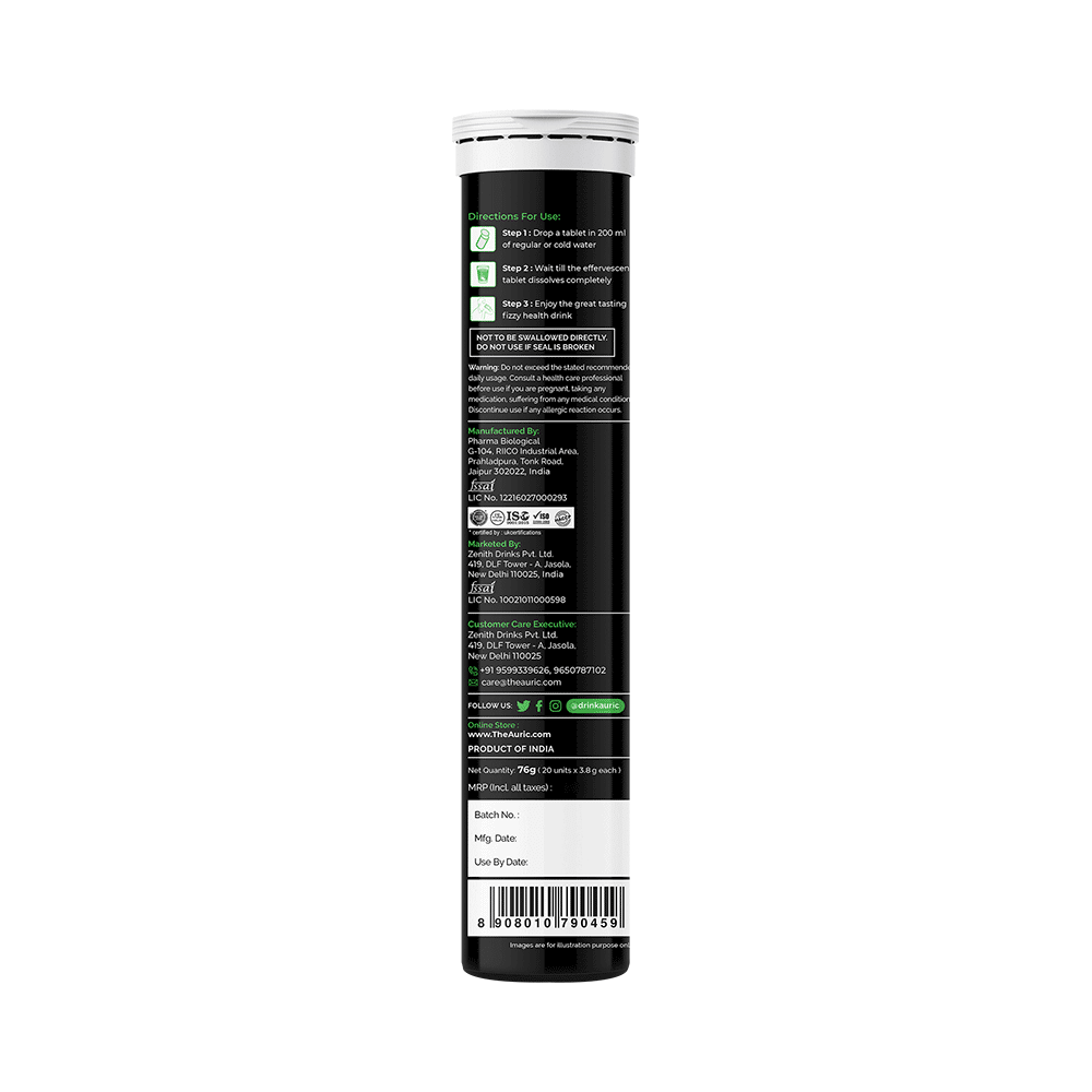 Auric Liver Detox Effervescent Tablet  with Ayurvedic Herbs (20 Each) - Image 2