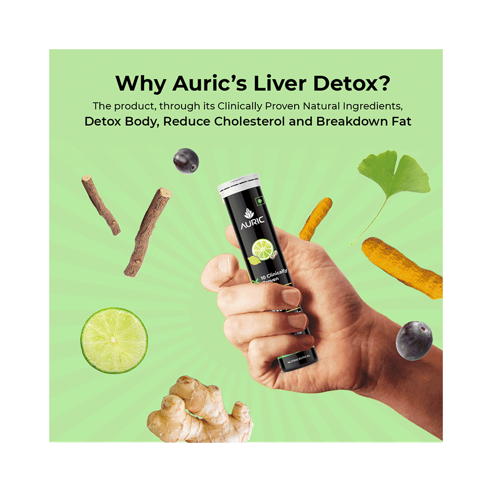 Auric Liver Detox Effervescent Tablet  with Ayurvedic Herbs (20 Each) - Image 4