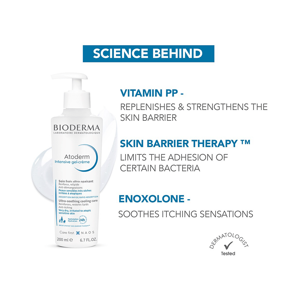 Bioderma Atoderm Intensive Gel | Ultra Soothing Cooling Care | For Very Dry, Irritated to Atopic Sensitive Skin - Image 2