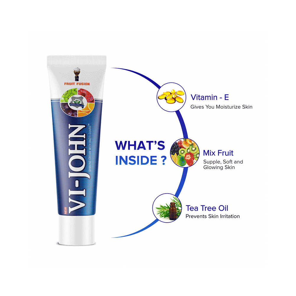 Vi-John Shaving Cream with Tea Tree Oil and Bacti Guard Fruit Fusion - Image 5