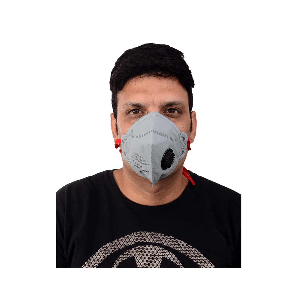 Dominion Care Non Woven 6 Layer Mask with Adjustable Elastic & Nose Pin Grey - Image 4