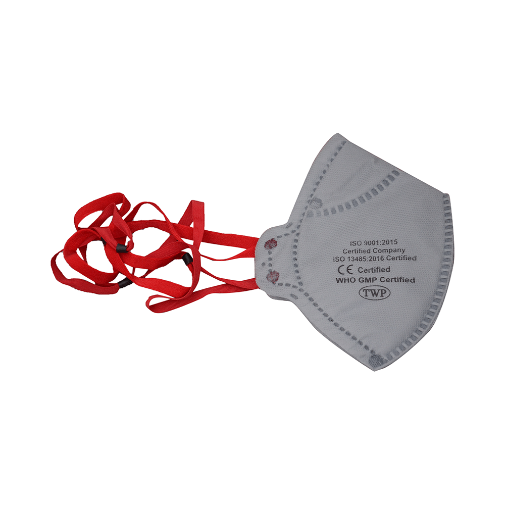 Dominion Care Non Woven 6 Layer Mask with Adjustable Elastic & Nose Pin Grey - Image 3