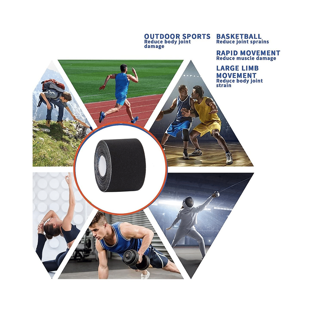 Healthtrek Kinesiology Tape for Physiotherapy Black - Image 7
