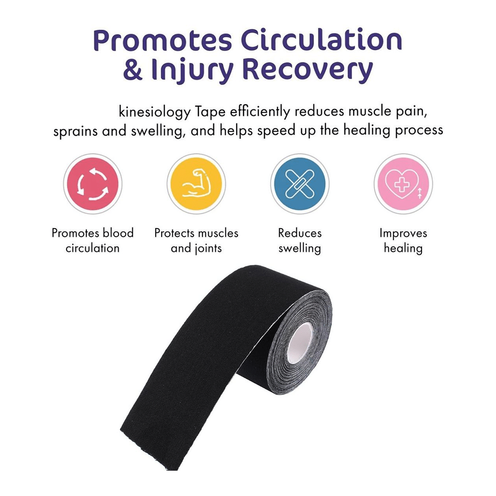 Healthtrek Kinesiology Tape for Physiotherapy Black - Image 4