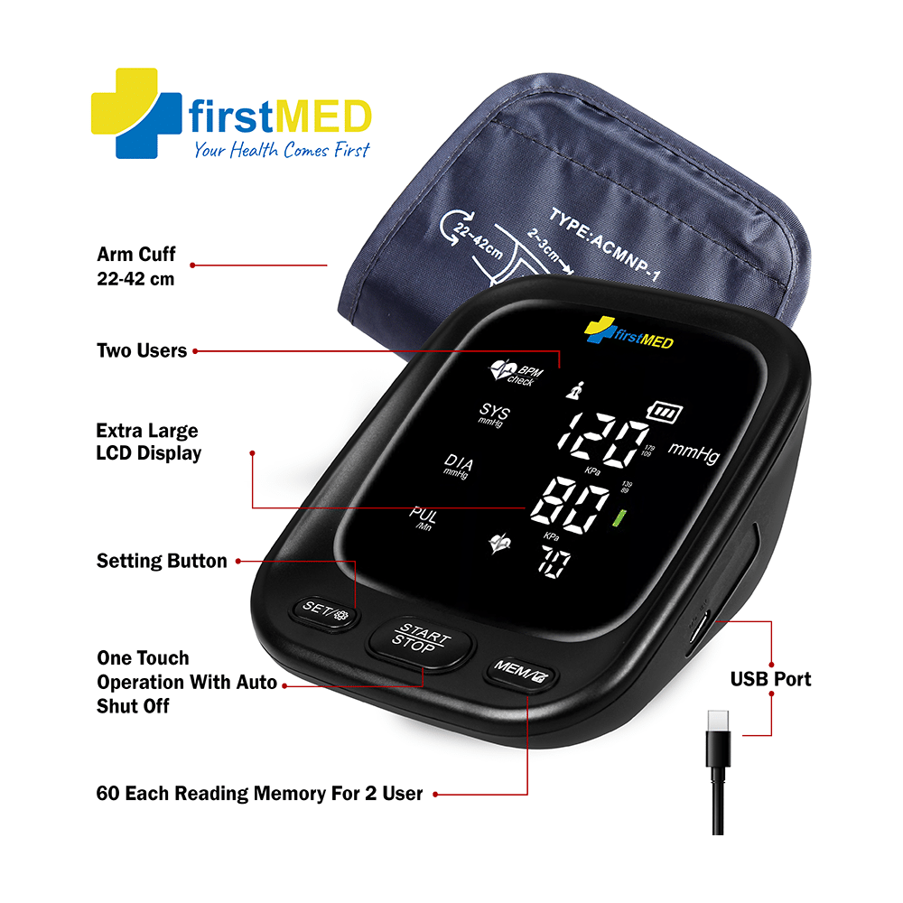 Firstmed FM 05 Arm's Blood Pressure Monitor Black - Image 5