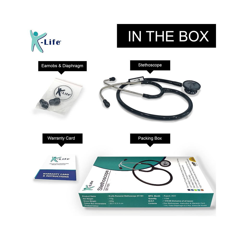 K-Life ST 102 Professional Single head Acoustic Stethoscope - Image 4