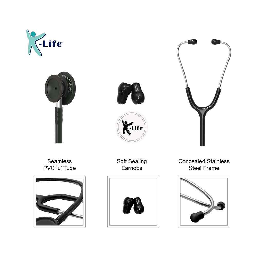 K-Life ST 102 Professional Single head Acoustic Stethoscope - Image 2