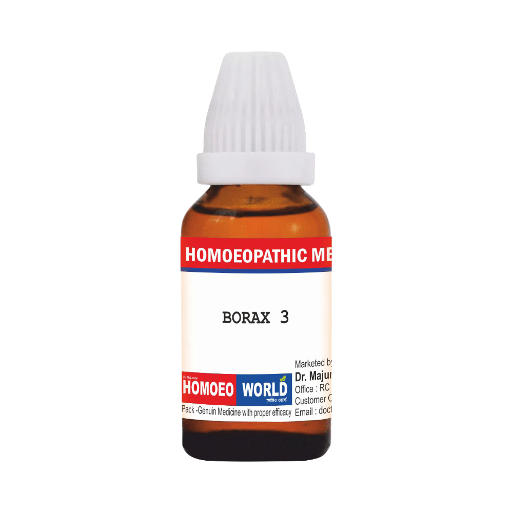Dr. Majumder Homeo World Borax Dilution(30ml Each) 3