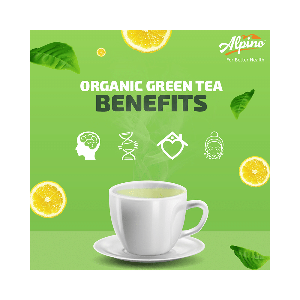 Alpino Organic Green Tea (100gm Each) Tulsi - Image 4