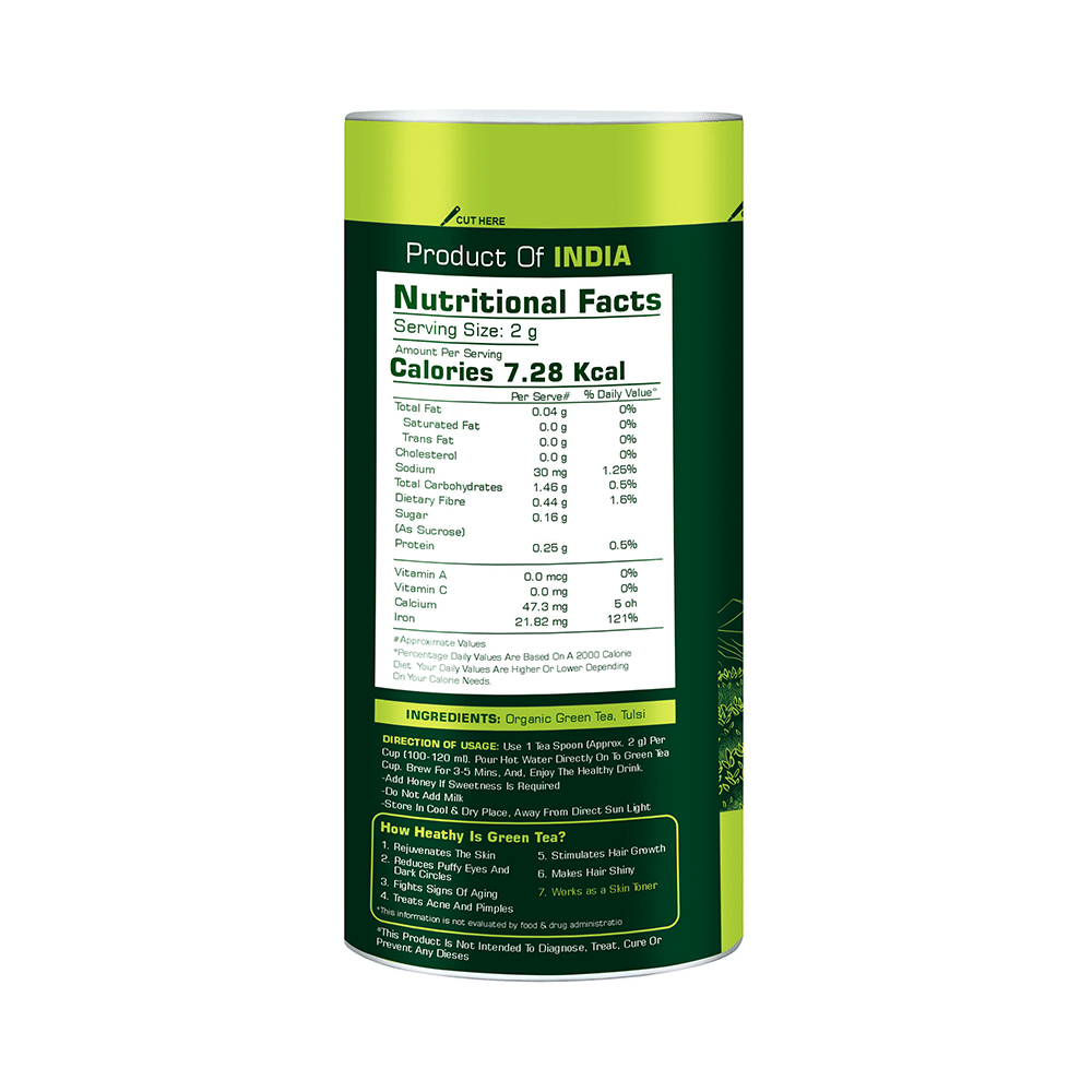Alpino Organic Green Tea (100gm Each) Tulsi - Image 3