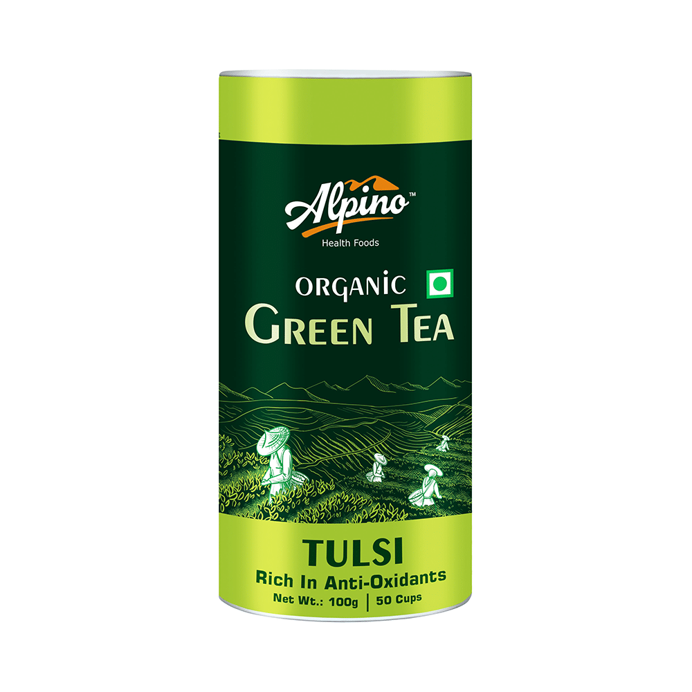 Alpino Organic Green Tea (100gm Each) Tulsi