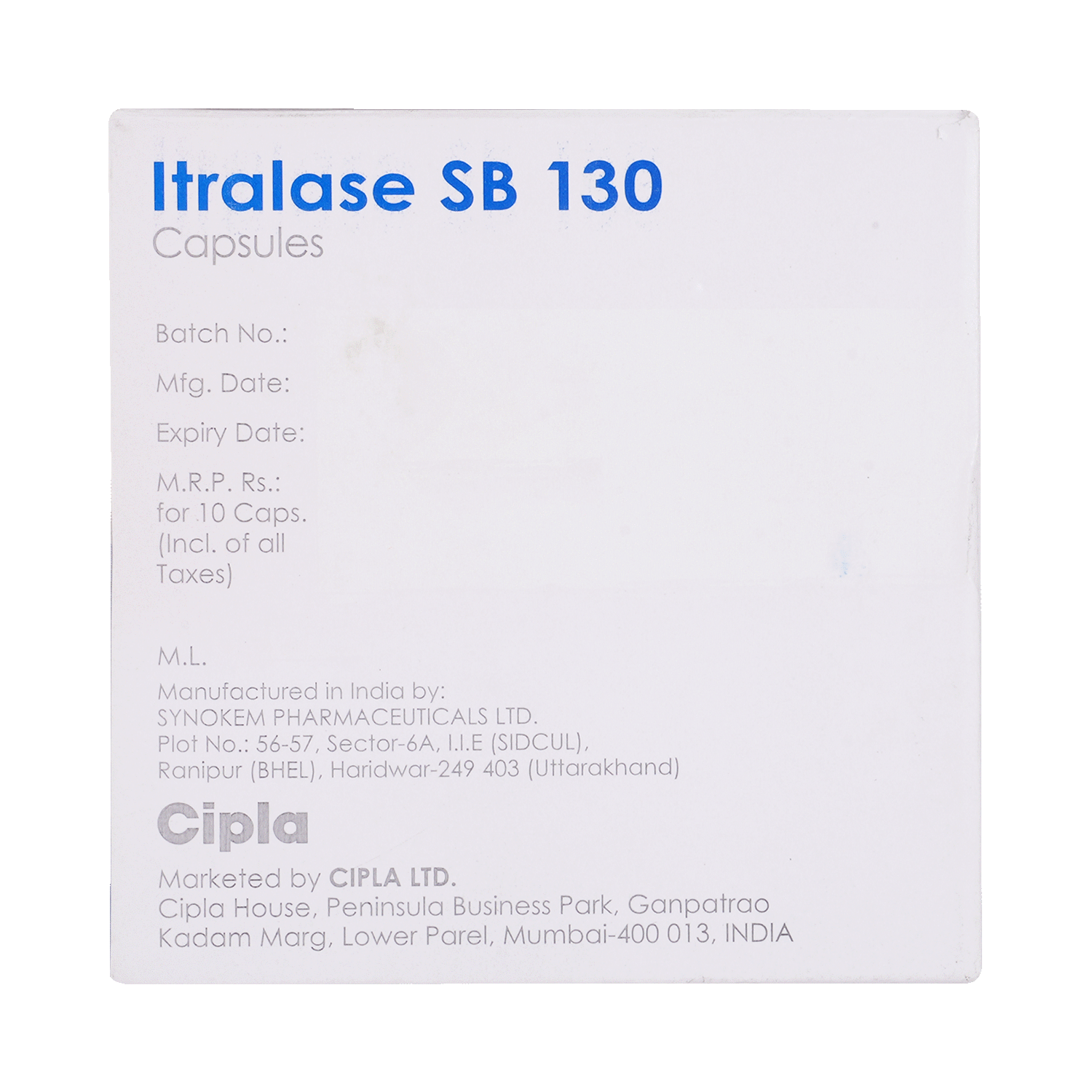 Itralase SB 130mg Capsule - Image 4