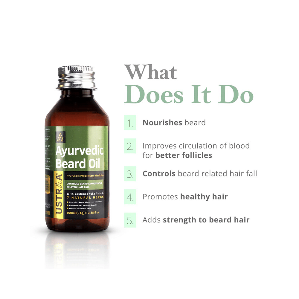 Ustraa Ayurvedic Beard Oil - Image 4