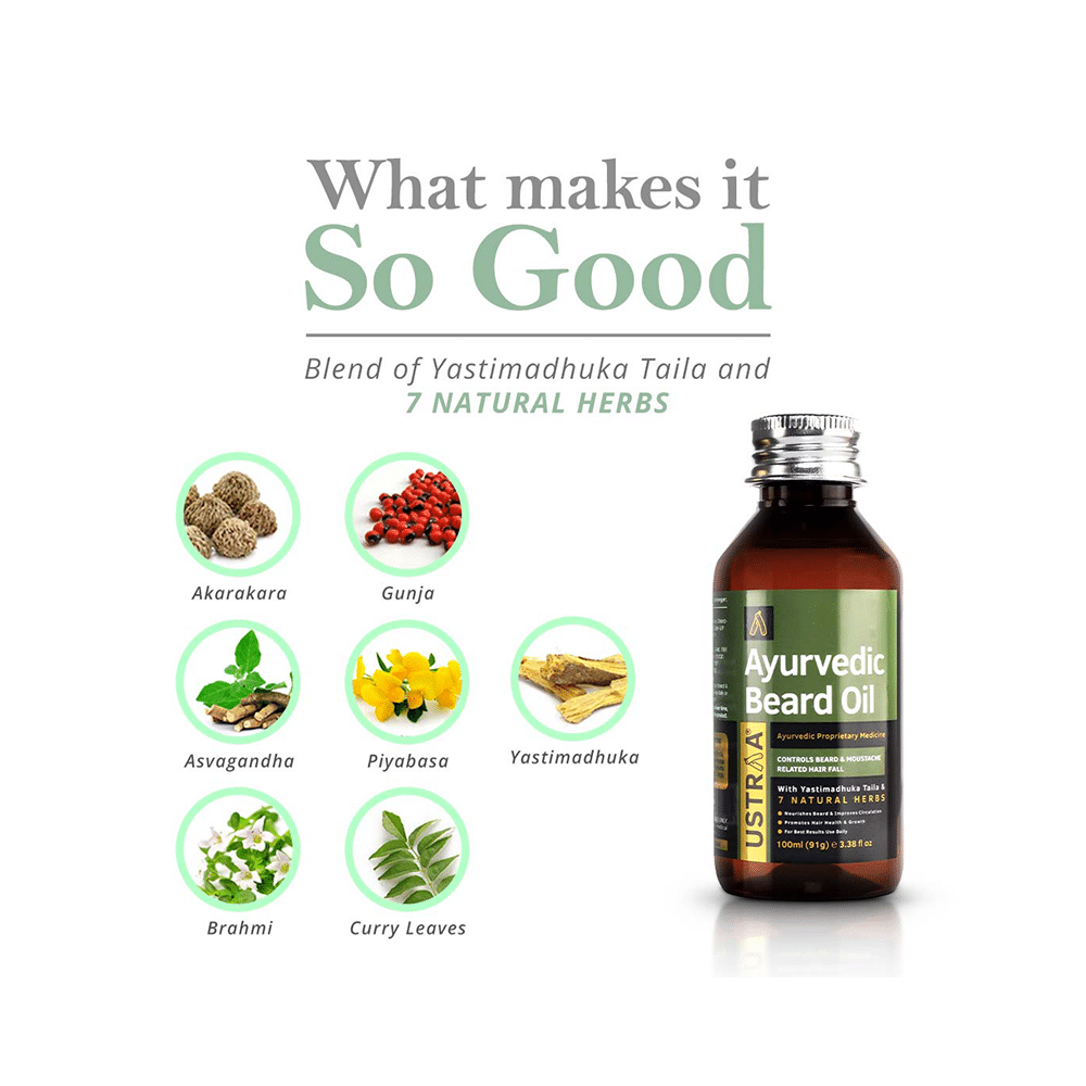 Ustraa Ayurvedic Beard Oil - Image 3