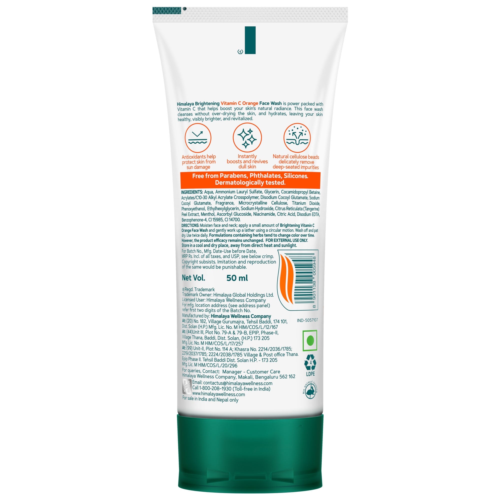 Himalaya Brightening Vitamin C Orange Face Wash - Image 2