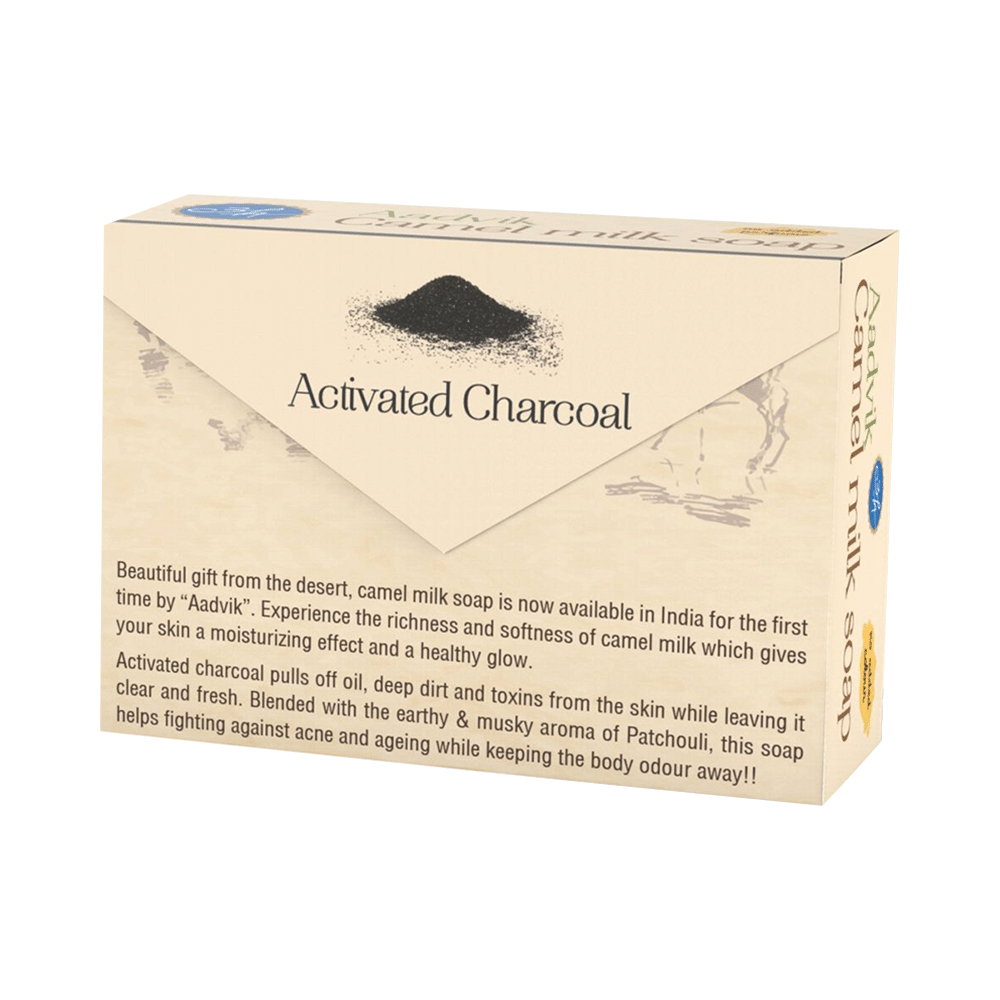 Aadvik Camel Milk Soap Activated Charcoal & Patchouli Oil - Image 2