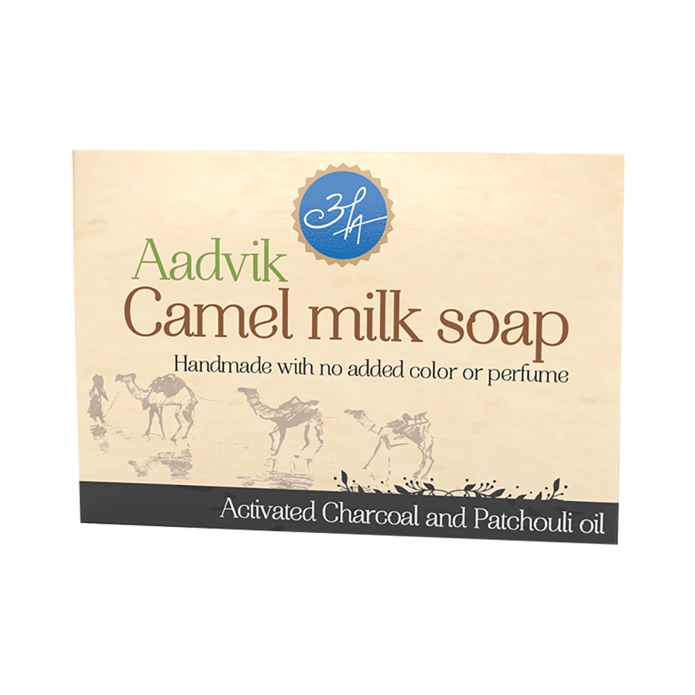 Aadvik Camel Milk Soap Activated Charcoal & Patchouli Oil - Image 1