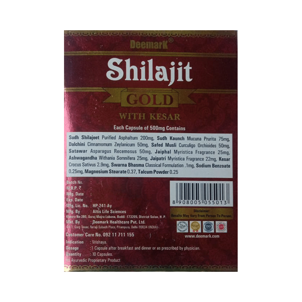 Deemark Shilajit Gold with Kesar Capsule (10 Each) - Image 2
