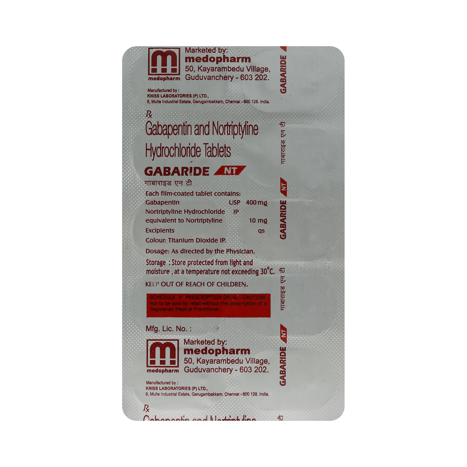 Gabaride NT 400 mg/10 mg Tablet - Image 6