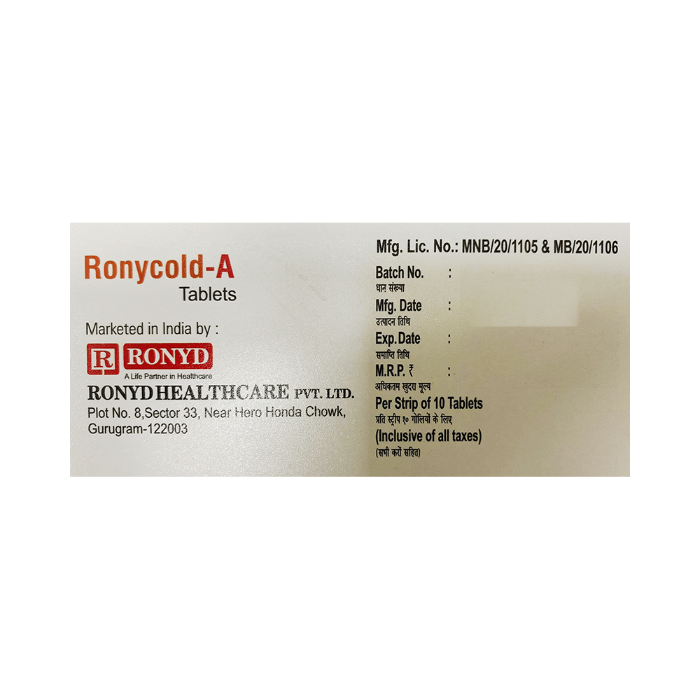 Ronycold-A Tablet SR - Image 3