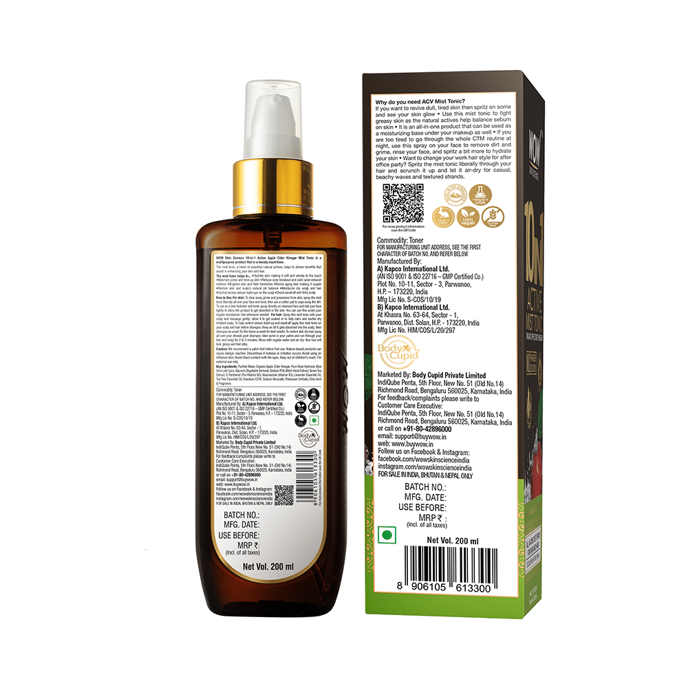 WOW Skin Science 10 in 1 Active Mist Tonic Apple Cider Vinegar - Image 3