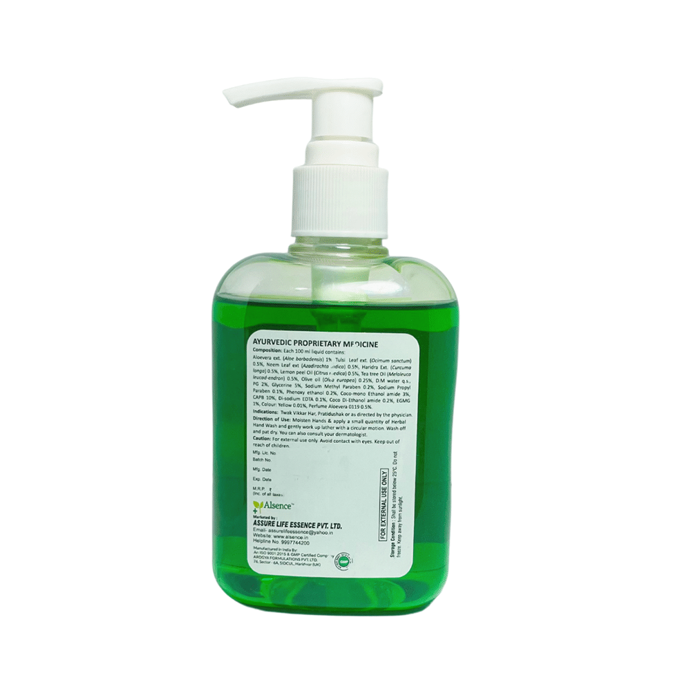 Alsence Sumedhya Herbal Hand Wash Lime & Tulsi (250ml Each) - Image 2
