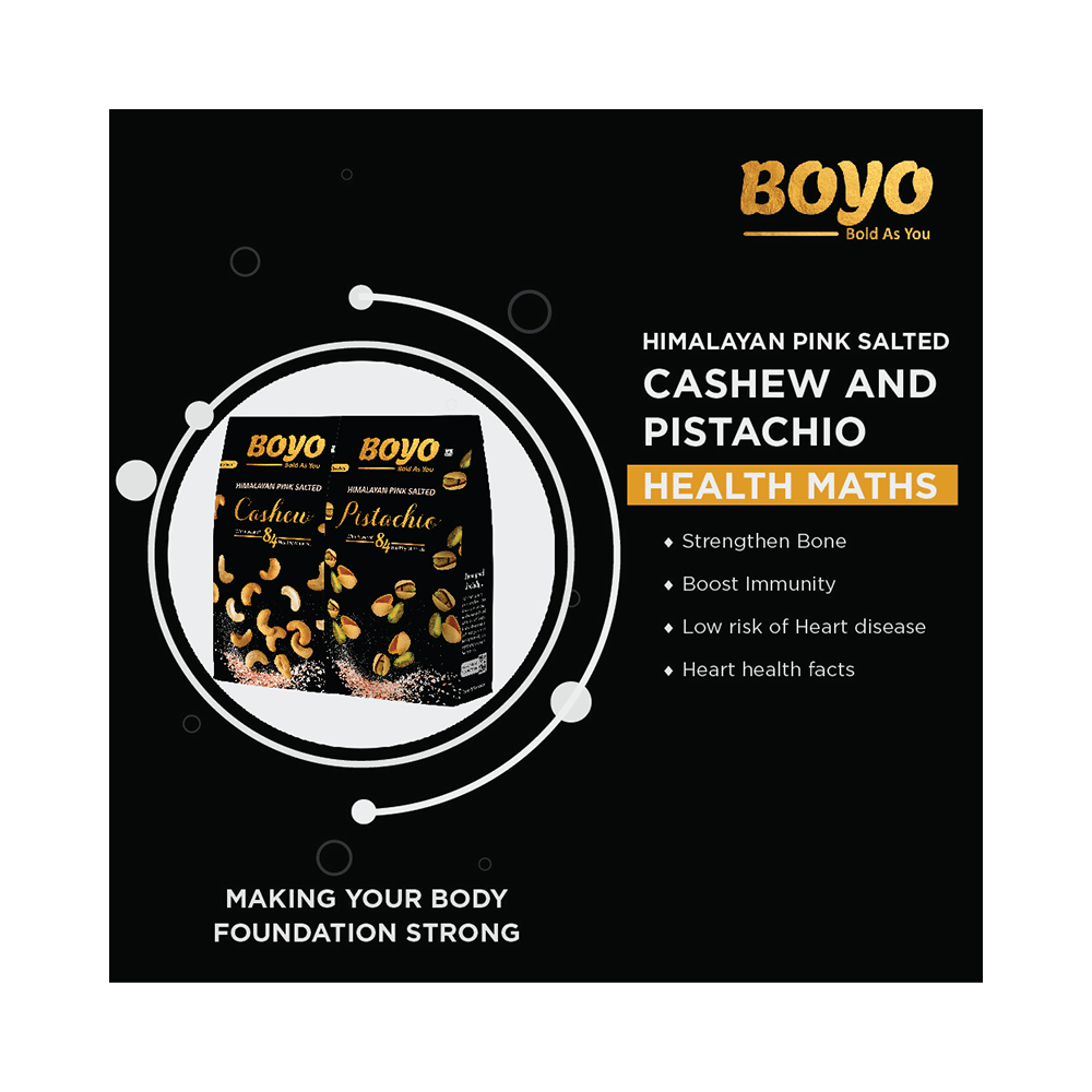 Boyo Combo Pack of Himalayan Pink Salted Cashew & Himalayan Pink Salted Pistachio (200gm Each) - Image 4