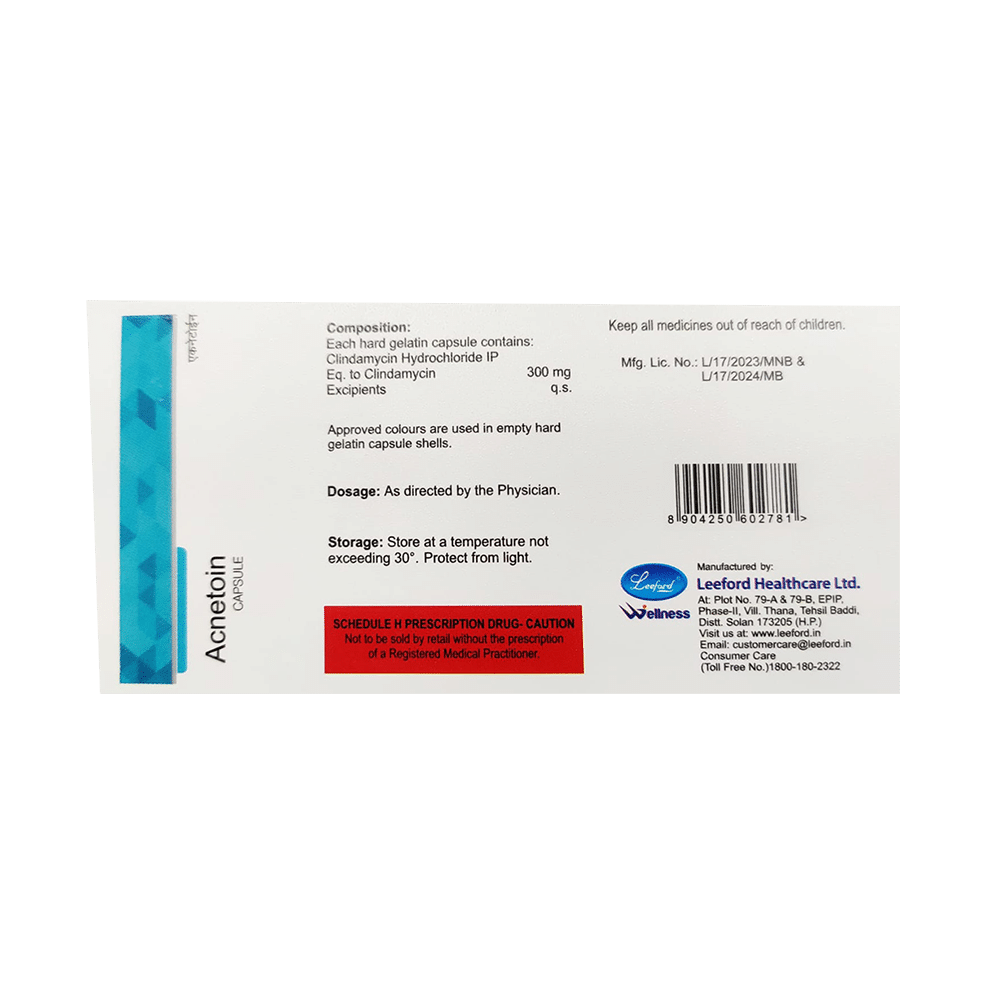 Acnetoin 300mg Capsule - Image 2