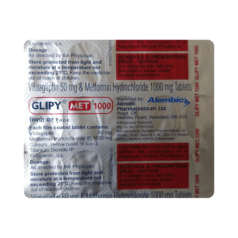 Glipy Met 1000 Tablet - Image 1