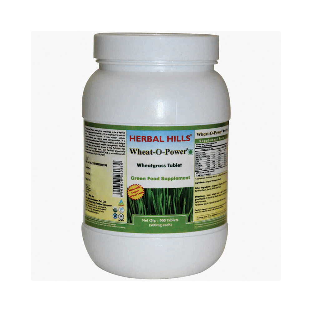 Herbal Hills Wheat-O-Power Wheatgrass 500mg Tablet Value Pack - Image 1