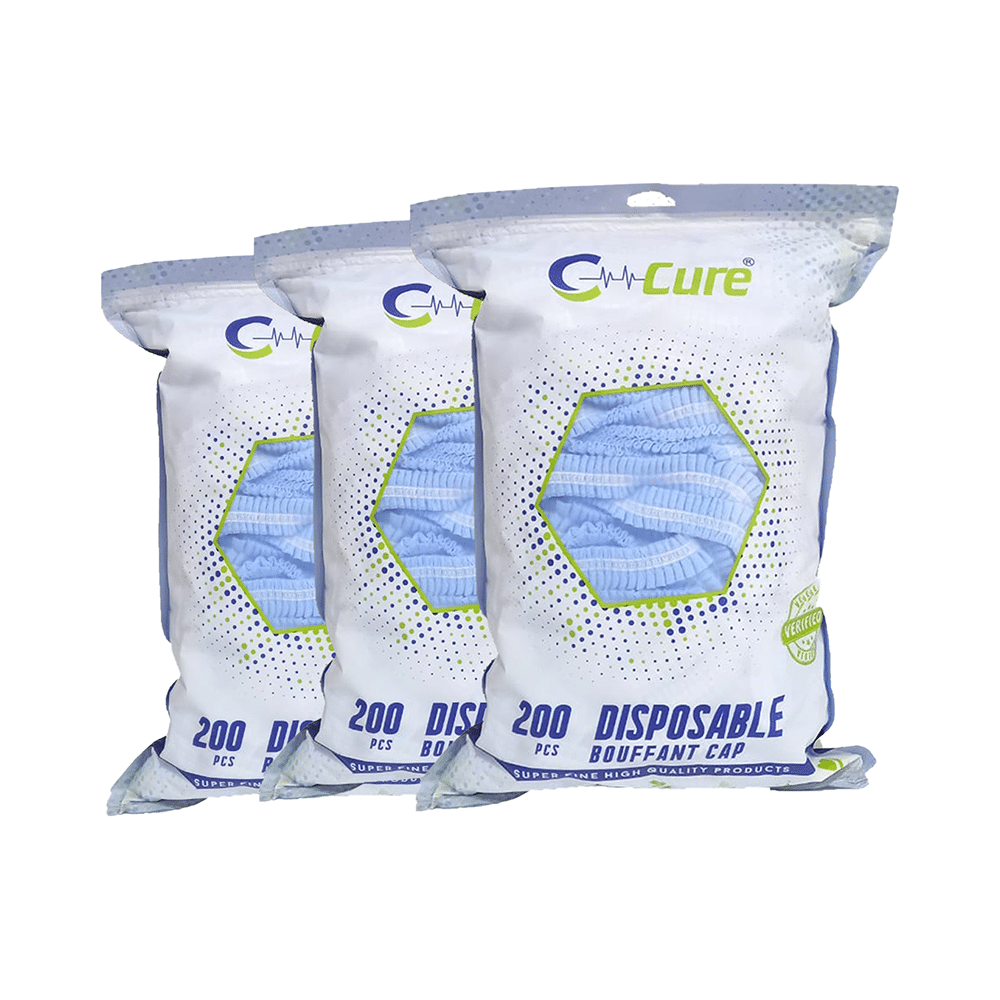 C Cure Bouffant Cap (200 Each) Blue - Image 1