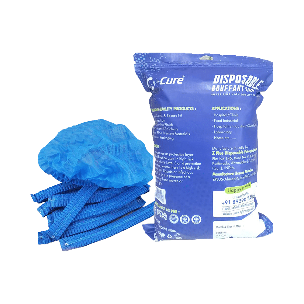 C Cure Bouffant Cap (200 Each) Blue - Image 3